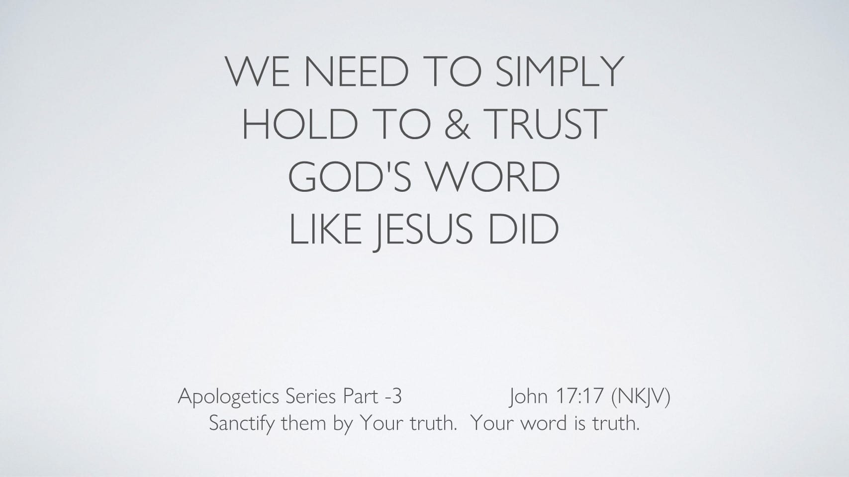 Trusting God's Word