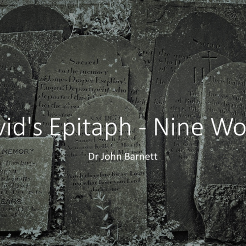 David's Epitaph - Nine Words